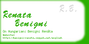 renata benigni business card